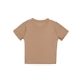 thumbnail image 6 of Haitryli Women's Oil Glossy Workout Crop Tops Fitted Yoga Running Shirts Casual Short Sleeve T-shirt Coffee XL, 6 of 7