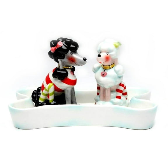 Ruby Salt & Pepper Shaker  with Tray By Babs