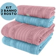 thumbnail image 2 of Kit Juego de 4 Toallas de Baño Florence 450g 100% Algodón - 2 baño + 2 cara Deng Xun unisex, 2 of 2