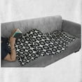 thumbnail image 6 of Geometric Soft Flannel Fleece Throw Blanket, Modern Circles with Dots Inspired from Middle Eastern Mosaics, Cozy Plush for Indoor and Outdoor Use, 50" x 60", White and Black, by Ambesonne, 6 of 6