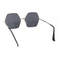 thumbnail image 4 of SA106 Retro Oversized Octagon Groove Hippie Sunglasses Gold Black, 4 of 4