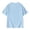 Light Blue, variant on lnmuld Girls Summer Casual Crewneck Short Sleeve Oversized Basic Tee Size:11-12 Years