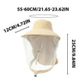 thumbnail image 3 of Mosquito Net Head Hat with Sun Protection - Foldable Mesh Bee Hat for Outdoor Camping, Gardening, and Hiking, Khaki, 3 of 4