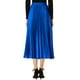 thumbnail image 3 of Falda Midi Plisada de Fiesta para Mujeres INSPIRE CHIC con Cintura Elástica Metálica 2XL Azul Real, 3 of 7
