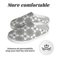 thumbnail image 6 of Daiia Retro sketch flower lines Print Women’s Fuzzy Slippers Memory Foam Lightweight House Shoes Cozy Loafer Flannel House Shoes-42/43, 6 of 7