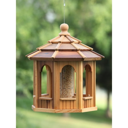 Cedar Squirrel Feeder - All Things Cedar 8 Sided Octagonal Birdfeeder