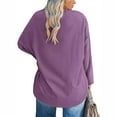 thumbnail image 2 of Fangetey Women's Plus Size Top Long Sleeve Crew Neck Loose T-Shirt, 2 of 3