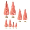 thumbnail image 3 of yotijay 8 Pieces Mini Artificial Christmas Tree Ornaments 4 Sizes Bottle Brush Trees for Pink, 3 of 9