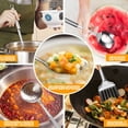 thumbnail image 3 of Deago 5 Pcs Stainless Steel Cooking Utensils Set Heat Resistant Kitchen Gadgets Utensil Set Includes Serving Spoon, Slotted Spatula, Large Spoon, Soup, Skimmer, 3 of 9