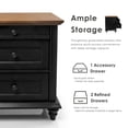 thumbnail image 5 of Furniture of America Calix Traditional Wood 3-Drawer Nightstand, Black, 5 of 18