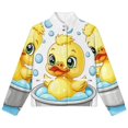 thumbnail image 4 of Jackets for Women Winter Coat Jackets Flannel Stand Collar Jacket(Cute Duck Bath Time,Size:S-4XL), 4 of 7