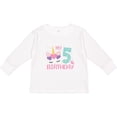 thumbnail image 3 of Inktastic My 5th Birthday Unicorn Girls Long Sleeve Toddler T-Shirt, 3 of 5