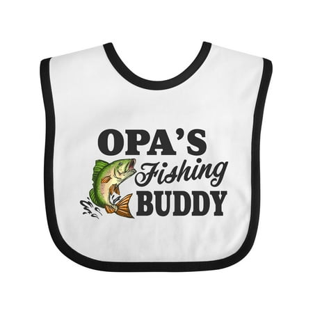 

Inktastic Opa s Fishing Buddy Gift Baby Boy Bib