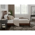 thumbnail image 3 of AFI Becket Queen Solid Wood Low Profile Platform Bed with Matching Footboard, Walnut, 3 of 11
