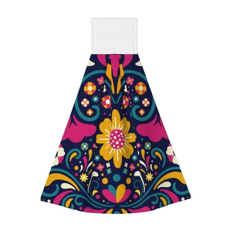 

Jgfou Cinco De Mayo Floral Print Coral Fleece Microfiber Hanging Hand Towel Soft Premium Dishcloths Multi-Purpose Dust and Stain Removal Cleaning Supplies