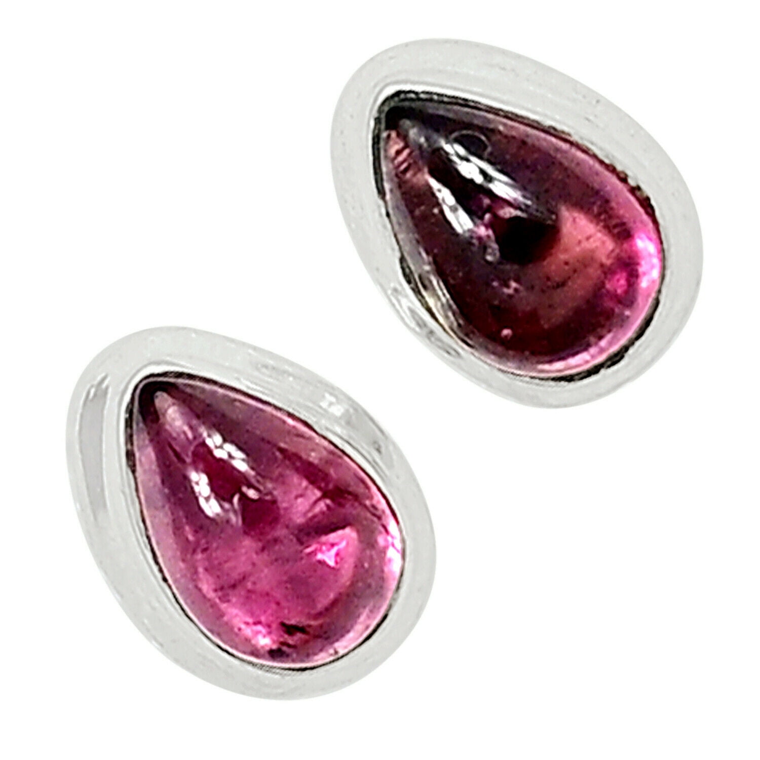 Pink Rubellite Simulated Stud 925 Sterling Silver Earrings Jewelry DGE1023_C 