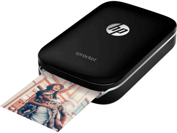 HP Portable Photo Printer, Print Social Media Photos on 2x3 Sticky-Backed - Black (X7N08A) - Walmart.com