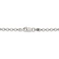 thumbnail image 3 of 925 Sterling Silver 3mm Rolo Link Chain Bracelet Rope, 3 of 8