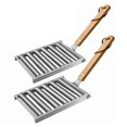 thumbnail image 1 of 2 Pcs Rouleau à Hot-Dogs pour Gril, Support à Saucisses avec Poignée en Bois, Gril à Hot-Dogs BBQ pour Hot-Dogs Cuits Uniformément, 1 of 5