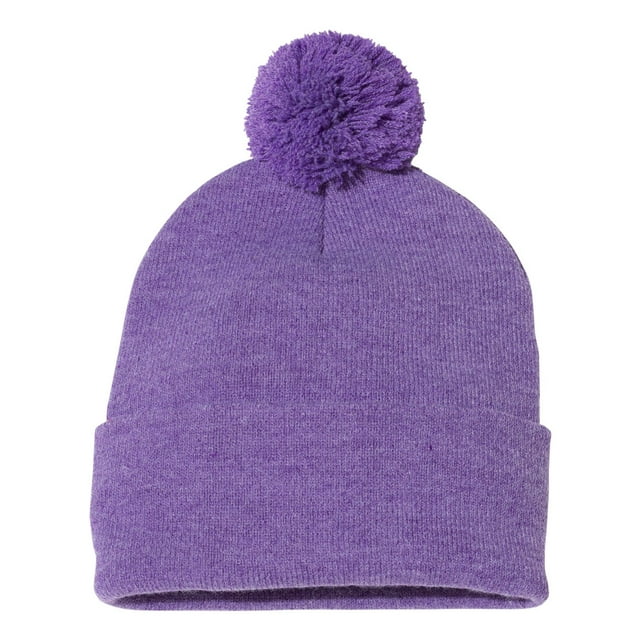 Sportsman Bonnet Tricoté Pom-Pom 12, Taille Unique, Violet Chiné