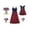 Rouge-4, variante sur Disney Disney Mickey et Ses Amis Robe/chemise au Crochet à Fleurs Assorties pour la Famille