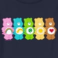 thumbnail image 2 of Toddler's Care Bears Colorful Bears Line Up  Graphic Tee Navy Blue 4T, 2 of 3