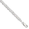 thumbnail image 5 of 925 Sterling Silver and Cubic Zirconia Fancy Polished Bracelet, 5 of 7