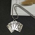 thumbnail image 3 of PikaLF Royal Flush Necklace for Men, Flush Poker Cards Necklace, Playing Cards Pendant Necklace with 27.6” Chain, Spades Royal Flush Poker Lucky Amulet Necklace, Casino Gambling Jewelry for Men, 3 of 6