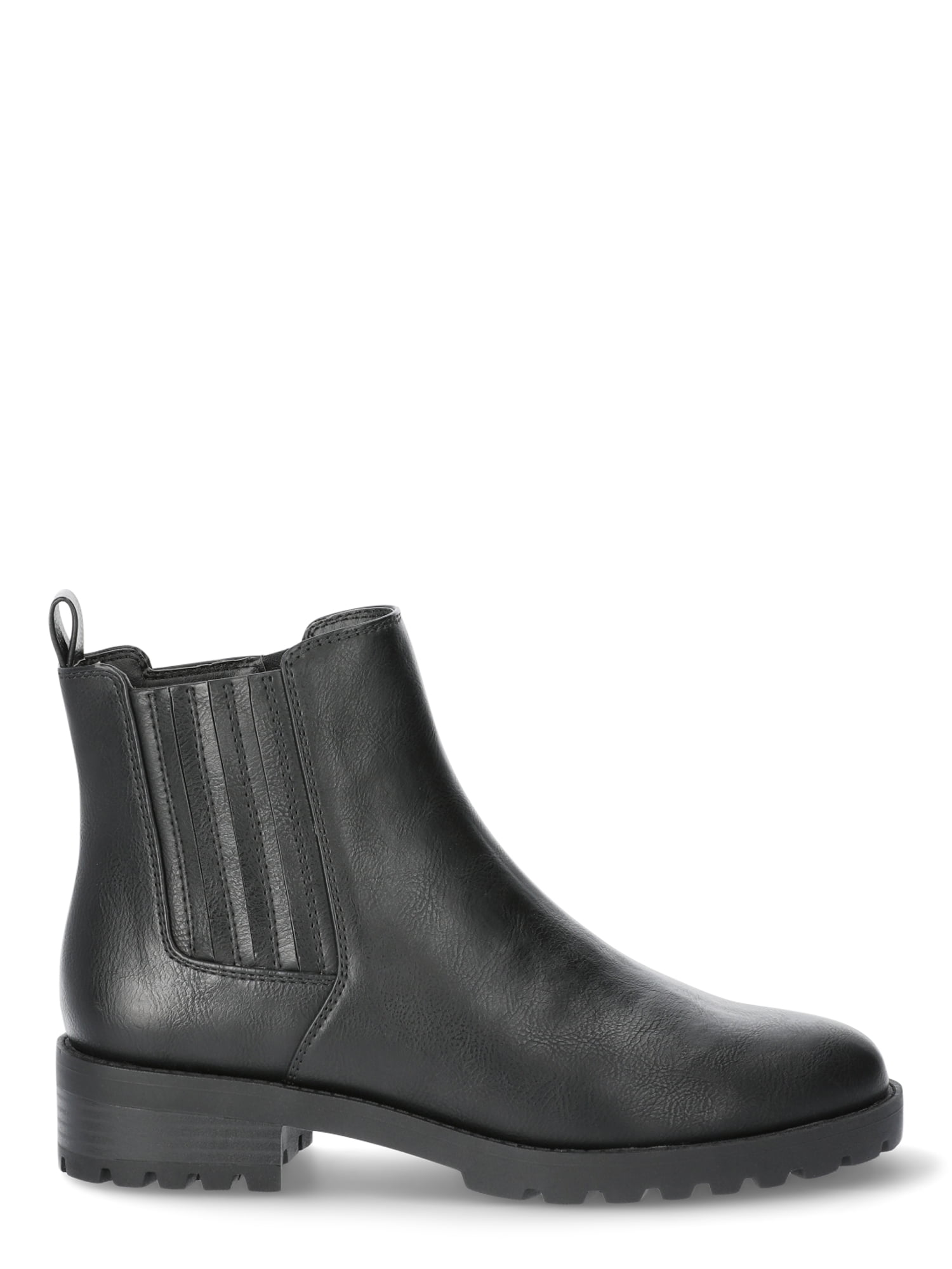 Time and Tru Women's Lug Chelsea Boot, Wide Width Available