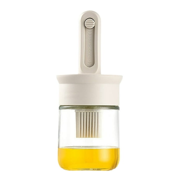Sturdy Silicone Oil Brush for Cooking - Heat Resistant up to 300°C, Soft Dense Bristles, Non-Scratch, Dishwasher Safe, Ideal for Grilling, Baking, Pastries & Barbecue