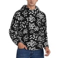 thumbnail image 2 of Kdxio Snake Print Mens Casual Hooded Collar Drawstring Hoodies Pullover Sweatshirts Casual Long Sleeve Shirts-Large, 2 of 7