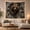 Charging Bear, variant on Grizzly Bear Roaring in Flying Rocks, Dramatic Realistic Fantasy Wall Art for Men, Teen Boys, Wildlife Animal Decor, Housewarming Gift, Tapestry Wall Hanging for Bedroom, Living Room and Dorm