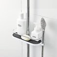 thumbnail image 2 of 1 Uds Sans Perage Tagre De Douche Pour Rail De Douche-soporte D'organisateur De Salle De Bains Pour Le Shampooing, Adapte Le Rail De 19mm - 25mm, 2 of 5