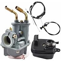 Carburetor with Air Filter and Throttle Choke Cable Replacement for Yamaha Y Zinger PW 50 PW50 Dirt Bike