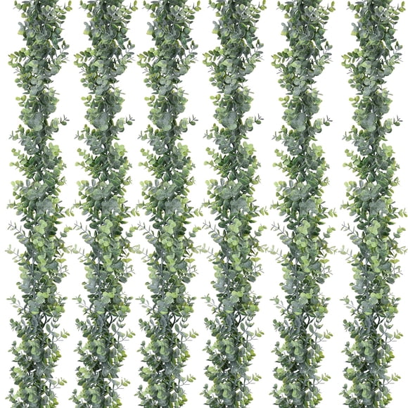 Guirnalda artificial de eucalipto DearHouse, paquete de 6 unidades, 1,8 m, con protección UV
