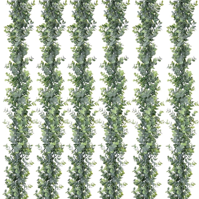 Guirnalda artificial de eucalipto DearHouse, paquete de 6 unidades, 1,8 m, con protección UV
