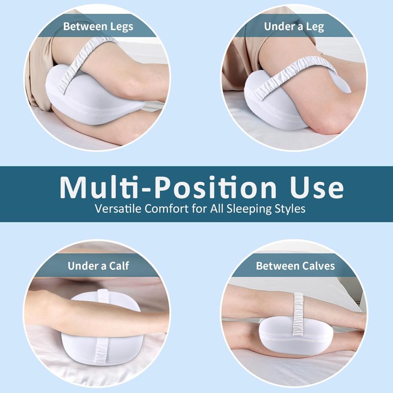Knee Pillow for Side Sleepers, Memory Foam Leg Pillow for Side