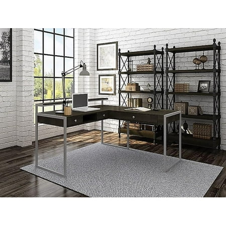 Whalen Asherton 60 L Shaped Desk Fawn Aged Oak Spus Ashd 2736559 Walmart Com Walmart Com