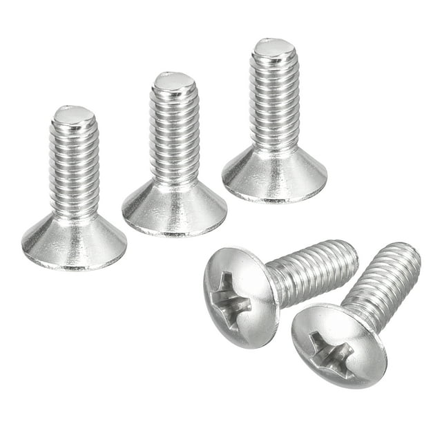Unique Bargains Vis de Machine Phillips Tête Ovale M4x10mm, Lot de 100 Vis de Comptoir Légèrement Surélevées en Acier Inoxydable 304