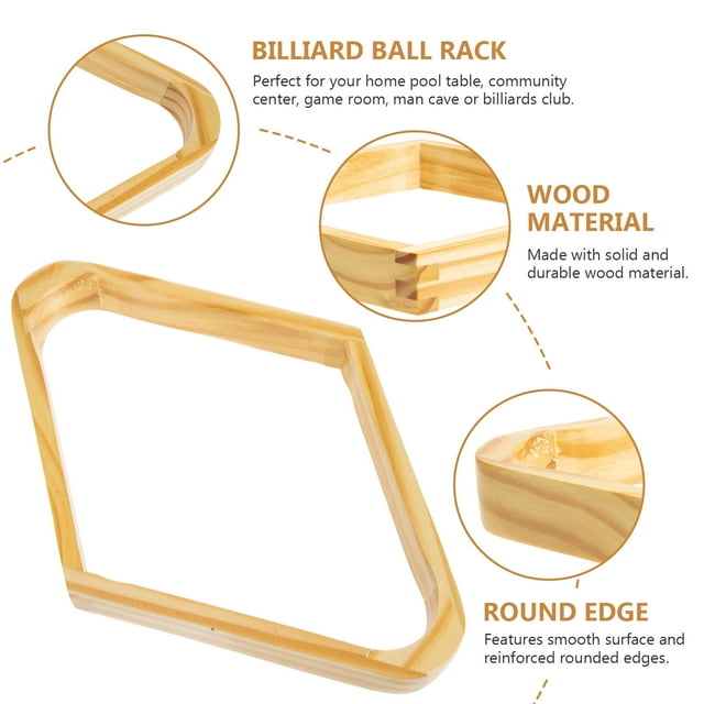 KONTONTY 1Set Khaki Billiard Rack With A Retro Style For Pool Table Accessories At Home
