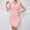 Pink, variant on ATENAR Dresses for Women Long Sleeve,Crew Neck,Mini Dresses,Fitted,Easy Care,Solid,XL(US:10)