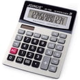 thumbnail image 1 of Calculadora escritorio LCD 14 dígitos, verif., funciona solar y batería, teclas grand, electrónica oficina y escuela, 1 of 3
