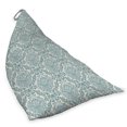 thumbnail image 2 of Damask Lounger Chair Bag, Botanical Theme of Ivy Like Leaves Intricate Romantic Era Pattern, High Capacity Storage with Handle Container, Lounger Size, Eggshell Pale Teal, by Ambesonne, 2 of 5