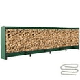 thumbnail image 1 of Outsunny Outdoor Firewood Rack with Rain Cover, Steel Chains, Dark Green, 1 of 10