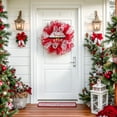 thumbnail image 2 of XIEULQP 16 Inch Artificial Christmas Wreath for Front Door Xmas Red Wreath Winter Wreath Christmas Hanging Decorations for Wall Home Window Holiday Outdoor Decor, 2 of 6