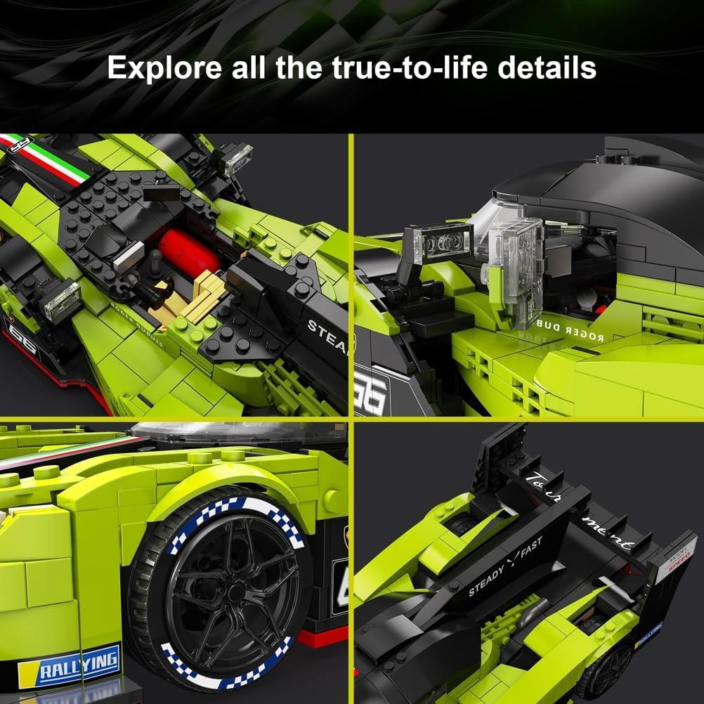 CS63 Hypercar Model Building Set, 1:16 Scale Model Car Kit for Adults, Build and Display Hybrid Race Car Replica for Home or Office Decor, (1186PCS, A-Y26003)