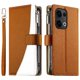 thumbnail image 2 of Funda cartera GANGXUN para OPPO Reno 13 , cuero PU con tarjetero, cremallera, correa de mano, soporte y protección 716°, 2 of 6