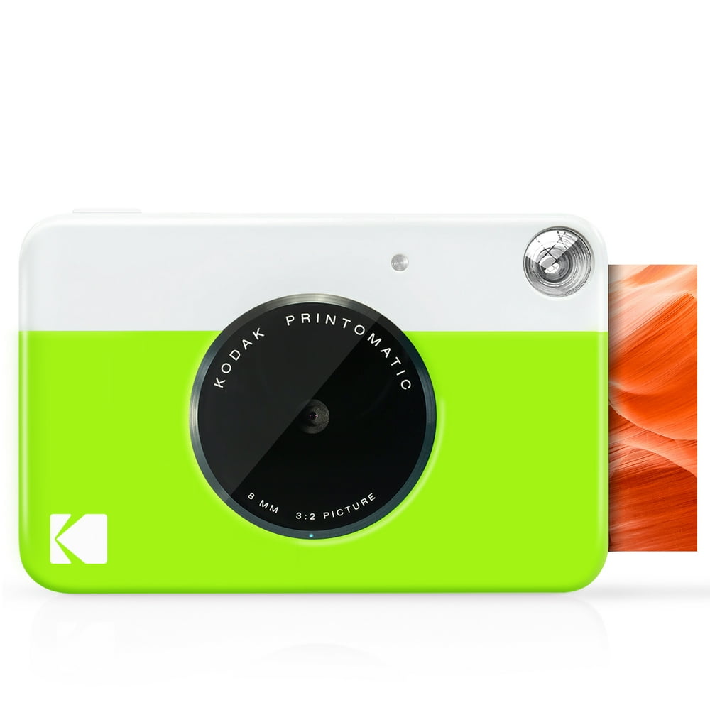 Kodak PRINTOMATIC Digital Instant Print Camera (Neon Green), Full Color Prints On ZINK 2x3