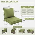 thumbnail image 2 of Kimunuk Outdoor Seat Cushion Set, 22" X 24" X 4" Water-Resistant & Fade-Resistant Patio Furniture Replacement Cushions with Handle and Straps for Sofa Chair, Ligth Green, 2 of 7