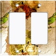 thumbnail image 6 of Metal Light Switch Plate Cover Elegant Red Yellow Roses Green Bird DAM064, 6 of 13